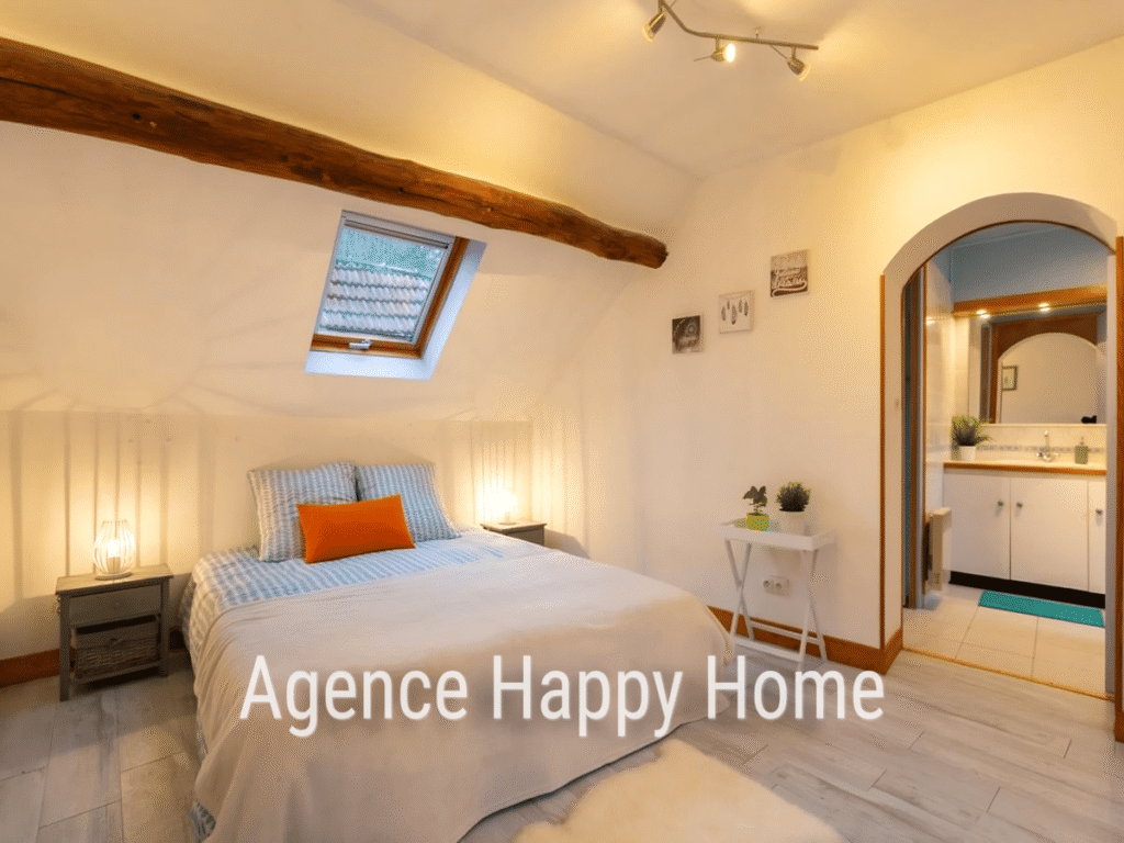 Chambre parentale harmonisée après home staging à Evecquemont