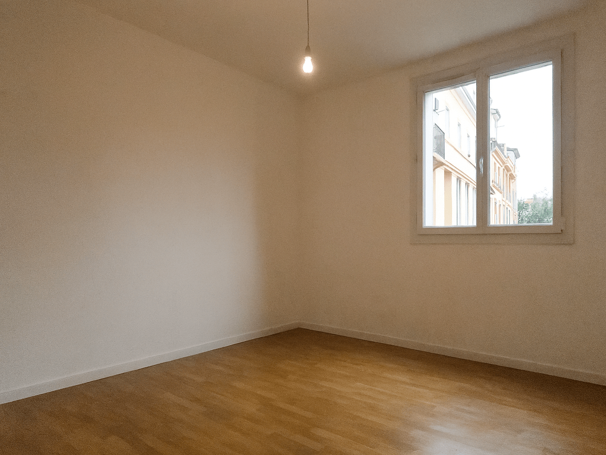 Chambre simple avant home staging à Vauréal