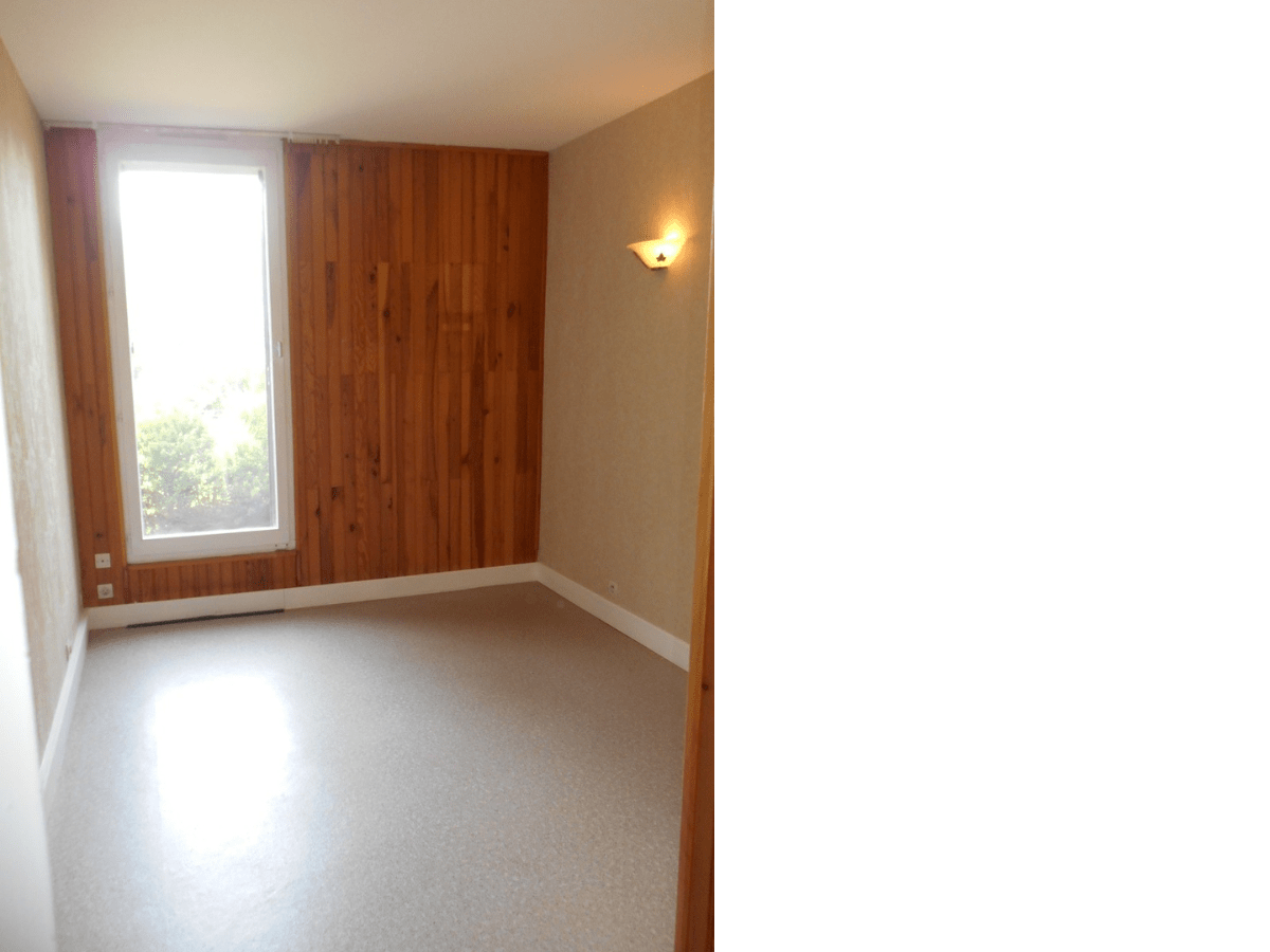 Chambre avant home staging, sans décoration